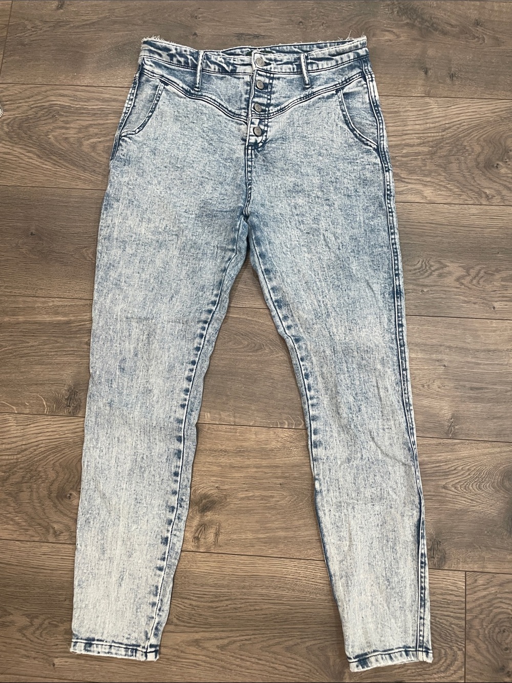 wild fable High-Rise Light Blue Acid Wash Jeans